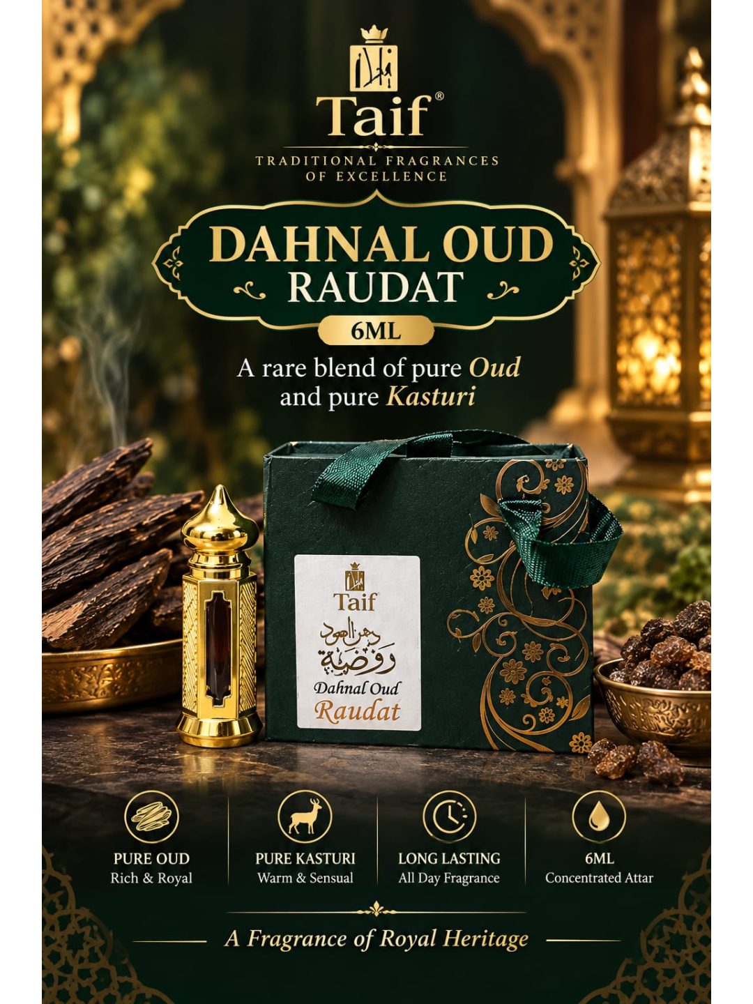 Dahnal Oud Raudat 6ml Attar